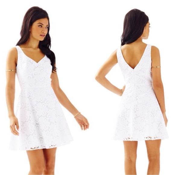 Lilly Pulitzer Dresses & Skirts - Lilly Pulitzer White Lace Mini Dress